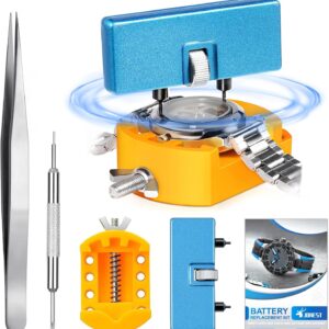 JOREST Watch Battery Change Tool, Watch Open Tool is used for watch cover that opens by turning, Watch Case Holder, Tweezers, User Manual