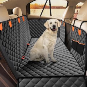 JOEJOY Dog Car Cover, Waterproof and Resistant Dog Seat Cover, Car Protector with Visible Mesh Window and Zipper, Universal for SUV, Truck