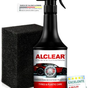 ALCLEAR 721RK Tire & Plastic Care Rubber Care Satin Finish 1 ml with Application Sponge, Black
