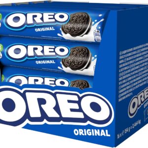 Oreo Original Cocoa Cookies Filled with Cream Vanilla Flavor 154g - Pack of 16