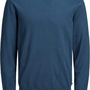 JACK & JONES Basic Round Neck Sweatshirt - Solid Long Sleeve Pullover JJEBRADLEY.