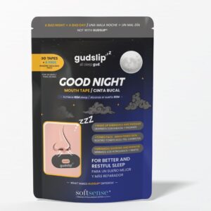 GudSlip Mouthtape - 30+ 6 Mouthbands - Hypoallergenic Adhesive to Promote Nasal Breathing, Reduce Snoring and Improve Sleep Quality - Comfortable and Safe for Night Use