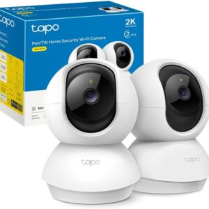 Tapo C210(2-Pack) - WiFi IP Camera 360° Surveillance Camera 2K (3MP), Night Vision, Supports SD Card up to 512GB, Motion Detection, Remote Control, Compatible with Alexa