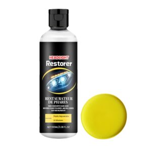 Headlight Restoration Kit,Car Lens Cleaner and Polisher Spray 100ml - Automobile Exterior Supplies, Headlight Cleaning Restoration Kits for Sedan Trailer