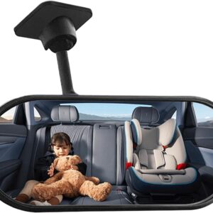 Baby Mirror for Car, Baby Mirror - 360° Adjustable - Shockproof Interior Monitor, Adhesive Mount for Child Observation, Windshield, Dashboard
