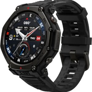 Amazfit T-Rex 3 Pro Reloj Inteligente Deportivo para Hombre, Pantalla AMOLED de Zafiro, Bisel de Titanio, GPS de Banda Dual, Mapas Sin Conexión, Linterna Incorporada, para Android iPhone