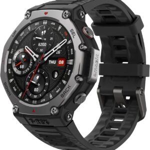 Amazfit T-Rex 3 Outdoor Smartwatch 48mm Pantalla AMOLED, Mapas & Navegación Offline, 6 Sistemas de Satélite GPS Doble Banda, 27 Días de Duración de Batería, Pago NFC, 170 Modo Deportes de Aventura
